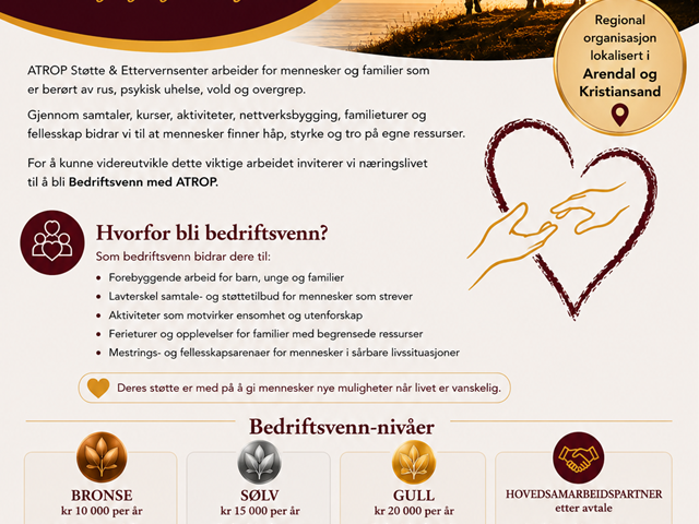Bli bedriftsvenn – gi håp, trygghet og nye muligheter