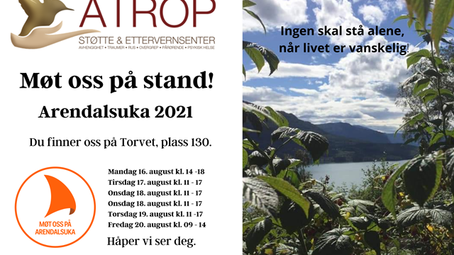 Arendalsuka 2021- Møt oss på stand!