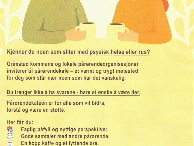 Pårørendekafe i Grimstad kommune